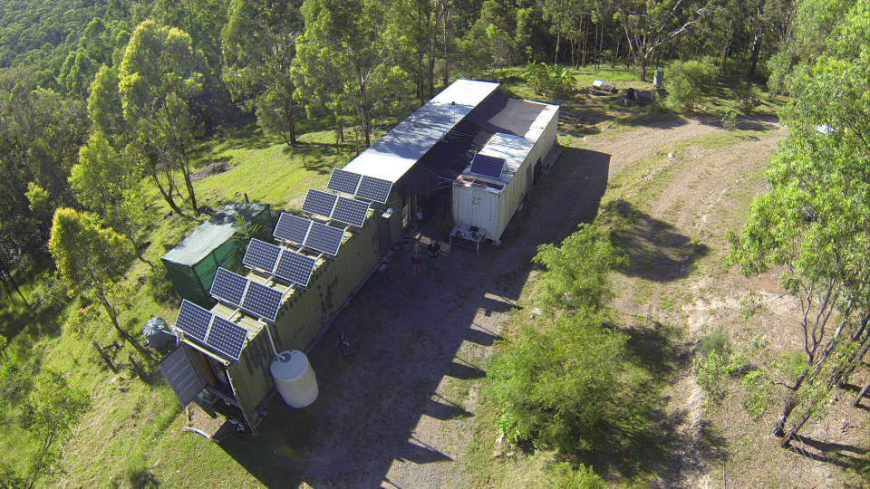 Former RAF Corporal Paul Chambers built a home out of shipping containers in the Australian Bush